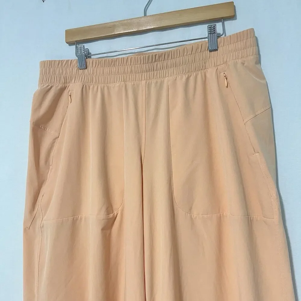 Lululemon Swift Mid-Rise Wide-Leg Pant Women's 14 Peach Bellini Athleisure EUC